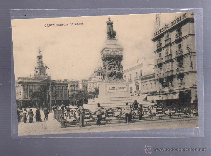 Cartoline: TARJETA POSTAL DE CADIZ - ESTATUA DE MORET. HAUSER Y MENET