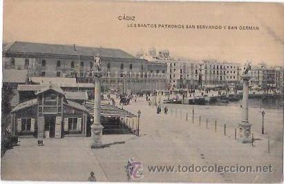 Postkarten: TARJETA POSTAL DE CADIZ. LOS SANTOS PATRONOS SAN SERVANDO Y SAN GERMAN.