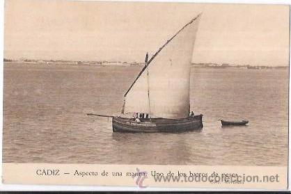 Postkarten: TARJETA POSTAL DE CADIZ. ASPECTO DE UNA MARINA. UNO DE LOS BARCOS DE PESCA. FOTO MOVELL&Aacute;N.