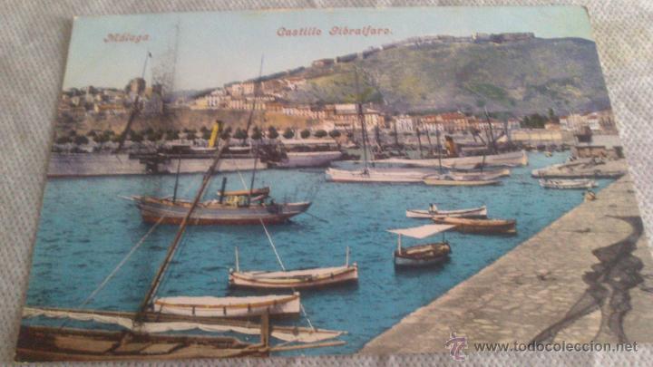 Postales: POSTAL EN COLOR MALAGA, CASTILLO GIBRALFARO, PURGER & CO