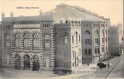 Postcards: TARJETA POSTAL DE CADIZ. GRAN TEATRO.