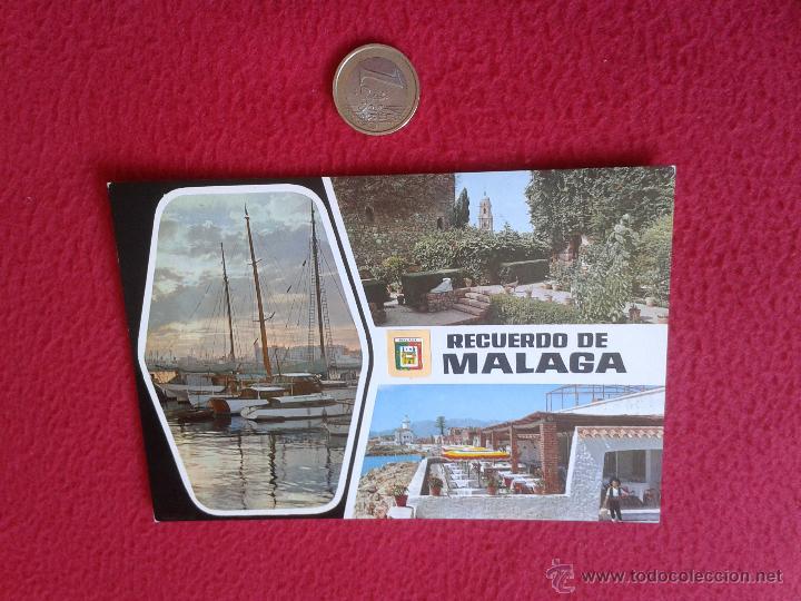 Postales: TARJETA POSTAL POSTCARD VER FOTO/S MALAGA COSTA DEL SOL ATARDECER EN EL PUERTO ALCAZABA PATIO ETC