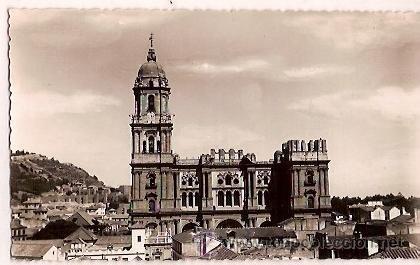 Postales: ANTIGUA POSTAL 25 MALAGA CATEDRAL ESCRITA 1954 EDICIONES FOTO CORTES