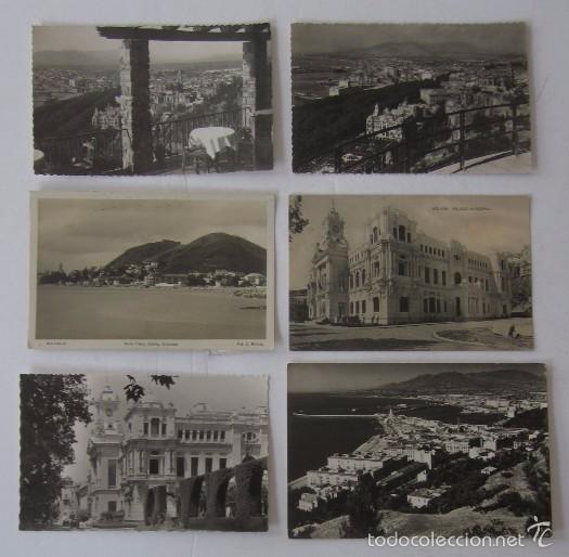 Postales: LOTE DE SEIS POSTALES DE MALAGA - Foto 1