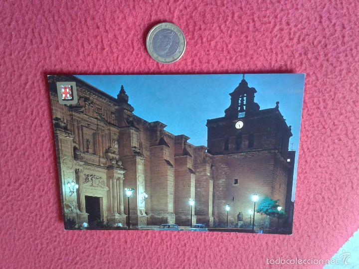Postais: TARJETA POSTAL POSTCARD VER FOTO/S ALMERIA FACHADA DE LA CATEDRAL VISTA NOCTURNA FISA ESCUDO DE ORO