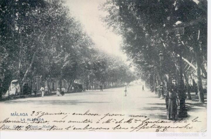 Postales: MALAGA. LA ALAMEDA + HAUSER SIN DIVIDIR 179 + 2 SCAN