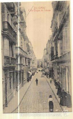 Postais: TARJETA POSTAL DE CADIZ. CALLE DUQUE DE TETU&Aacute;N.