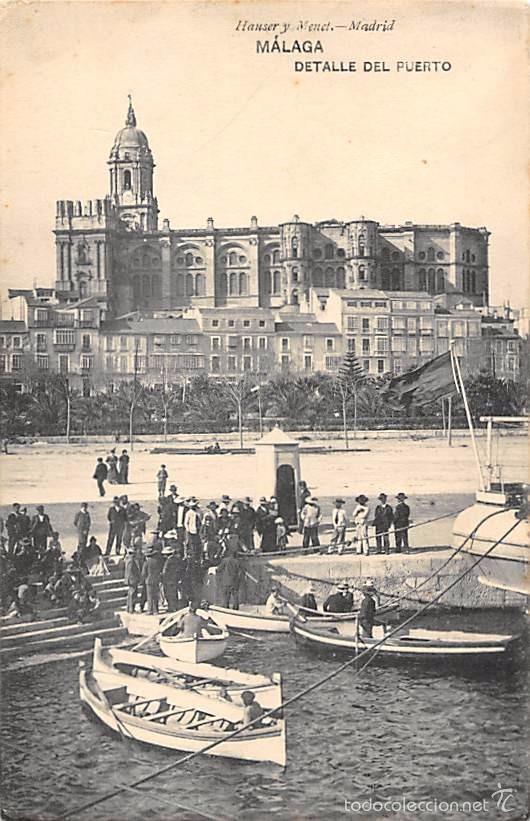 Postales: M&Aacute;LAGA.- DETALLE DEL PUERTO
