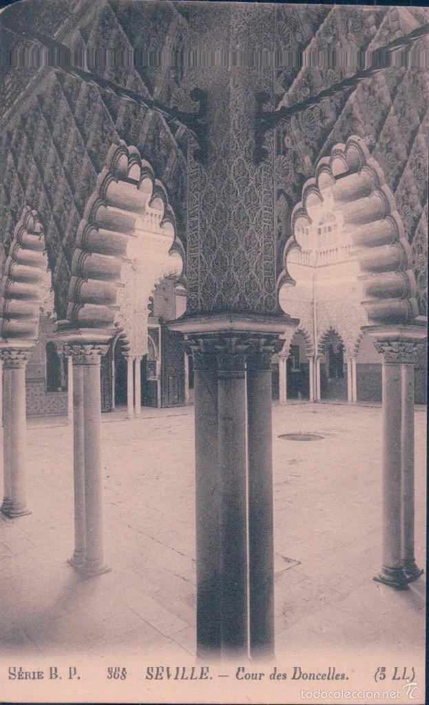 Cartoline: POSTAL 368. SEVILLA. COUR DES DONCELLES.(5 LL) SERIE B.P.