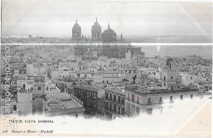 Postkarten: TARJETA POSTAL DE CADIZ. VISTA GENERAL. HAUSER Y MENET. N&ordm;118.