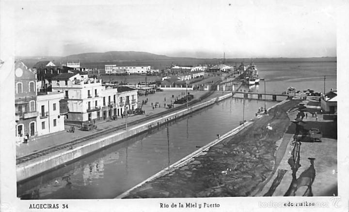 Postales: ALGECIRAS (C&Aacute;DIZ).- RIO DE LA MIEL Y PUERTO