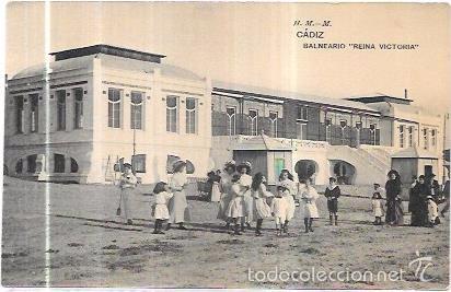 Postcards: TARJETA POSTAL DE CADIZ. BALNEARIO REINA VICTORIA. HAUSER Y MENET.