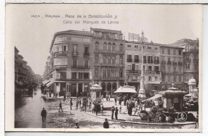 Postales: MALAGA TP PLAZA CONSTITUCION SIN ESCRIBIR