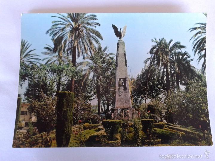 Postales: POSTAL -- MALAGA - OBELISCO AL POETASALVADOR RUEDA -- USADA --