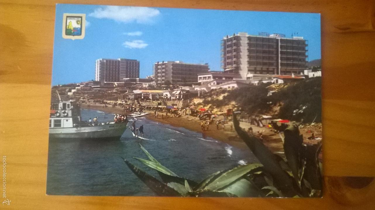 Postales: POSTAL DE LA PLAYA DE TORREMOLINOS (MALAGA) - SIN USAR