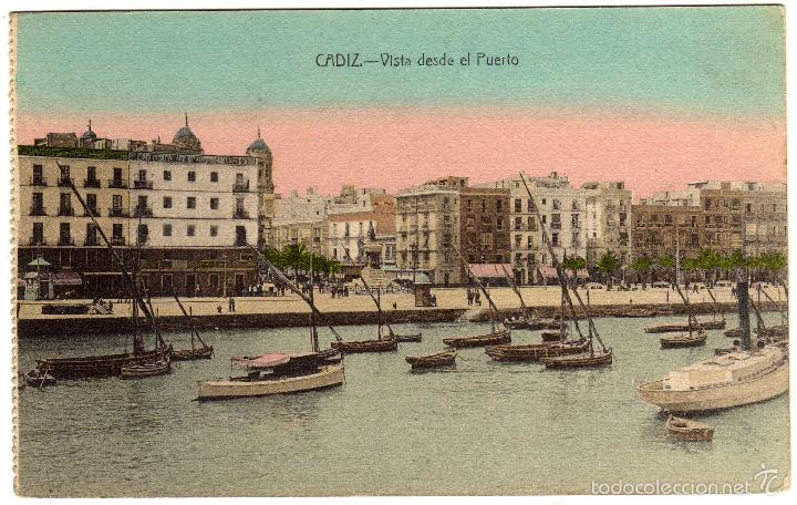 Postkarten: PRECIOSA POSTAL - CADIZ - VISTA DESDE EL PUERTO