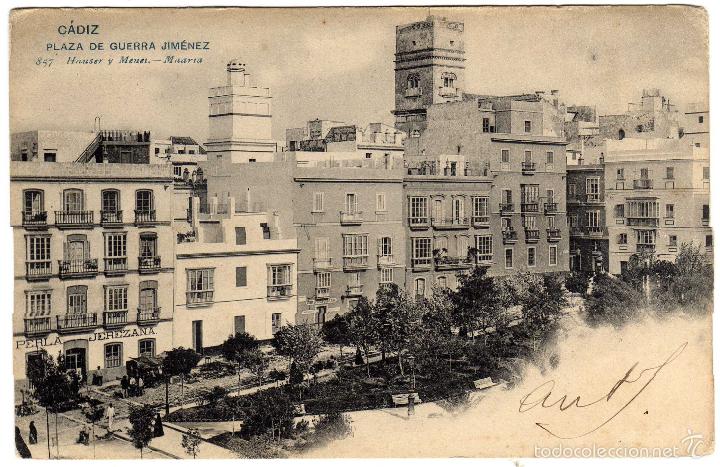 Postkarten: BONITA POSTAL - CADIZ - PLAZA DE GUERRA JIMENEZ - PRECIOSO MATASELLO DE PUERTO REAL