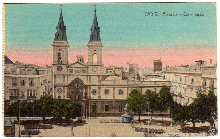 Postkarten: PRECIOSA POSTAL - CADIZ - PLAZA DE LA CONSTITUCION