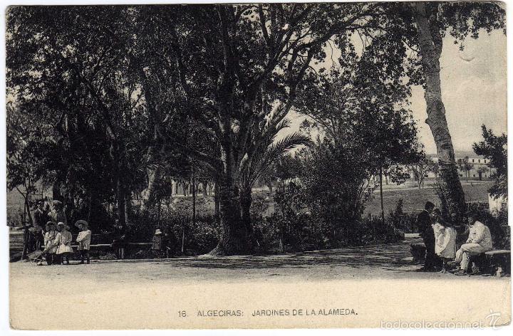 Postais: BONITA POSTAL - ALGECIRAS (CADIZ) - JARDINES DE LA ALAMEDA - AMBIENTADA