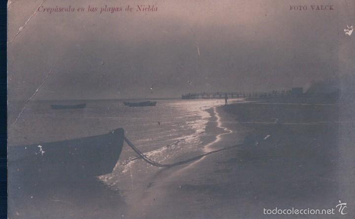 Postkarten: POSTAL CRESPUSCULO EN LAS PLAYAS DE NIEBLA - HUELVA - FOTO VALCK