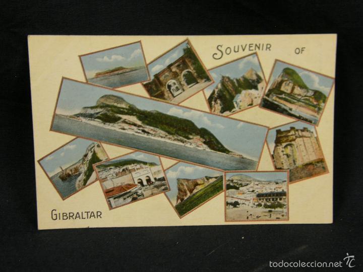 postal coloreada gibraltar souvenir of gibralta - Comprar Postales