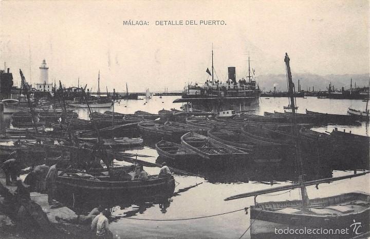 Postales: M&Aacute;LAGA.- DETALLE DEL PUERTO