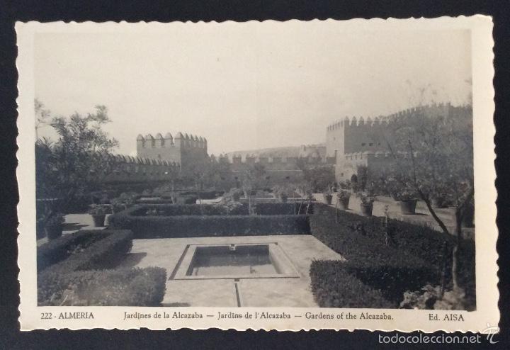 Postales: POSTAL FOTOGR&Aacute;FICA. JARDINES DE LA ALCAZABA. ALMERIA.