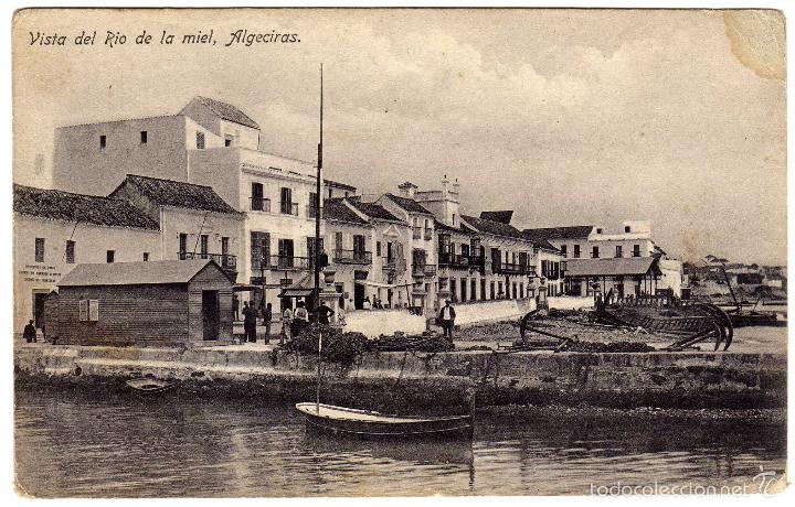 Postkarten: BONITA POSTAL - ALGECIRAS (CADIZ) - VISTA DEL RIO DE LA MIEL - AMBIENTADA