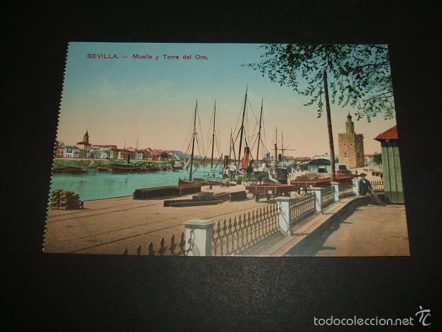 Postales: SEVILLA MUELLE Y TORRE DEL ORO - Foto 1