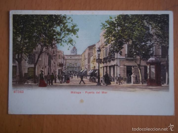 Postales: POSTAL MALAGA. PUERTA DEL MAR. 47342. SIN DIVIDIR