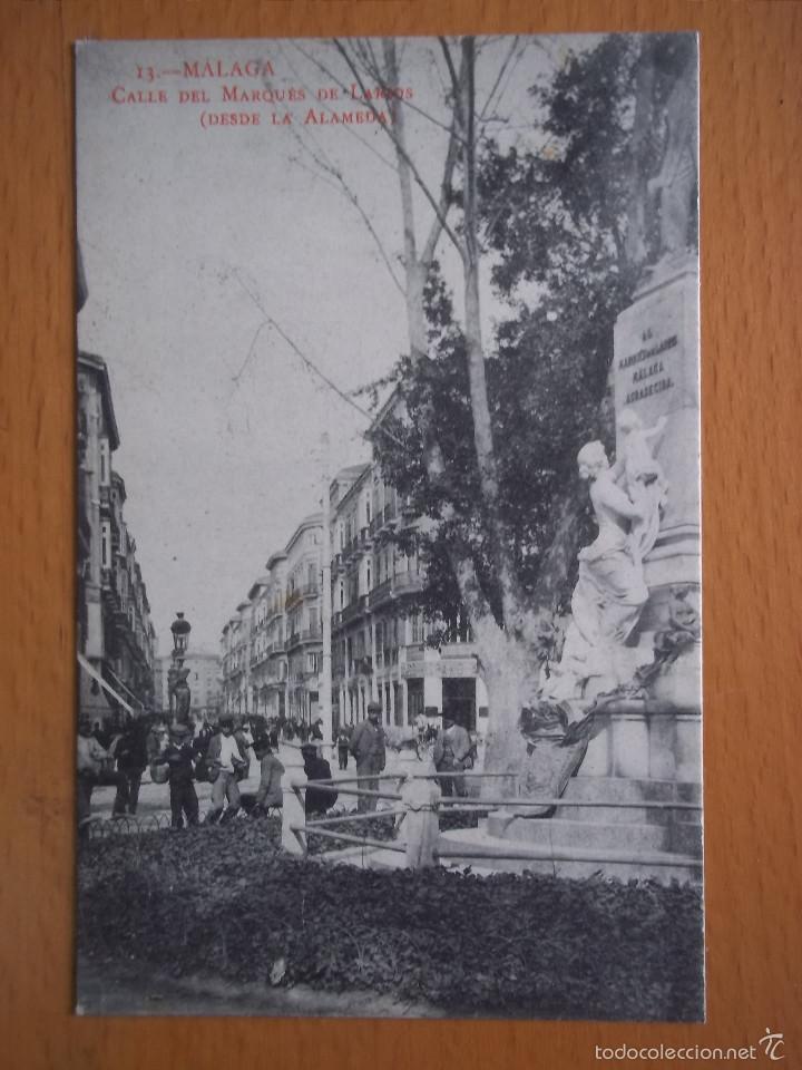 Postales: POSTAL MALAGA. CALLE DEL MARQUES DE LARIOS DESDE LA ALAMEDA.FOTOTIPIA MADRIGUERA. DIFICIL&iexcl;&iexcl;