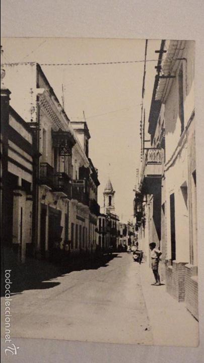 Postales: ANTIGUA POSTAL.CALLE QUEIPO DE LLANO.GIBRALEON.HUELVA.PAYDOS N&ordm; 6.1962