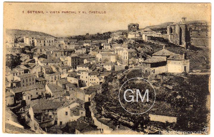Cartoline: BONITA Y RARA POSTAL - SETENIL (CADIZ) - VISTA PARCIAL Y EL CASTILLO