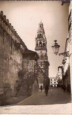 Postales: ANTIGUA POSTAL 28 CORDOBA VIRGEN DE LOS FAROLES Y TORRE DE LA CATEDRAL GARCIA GARRABELLA