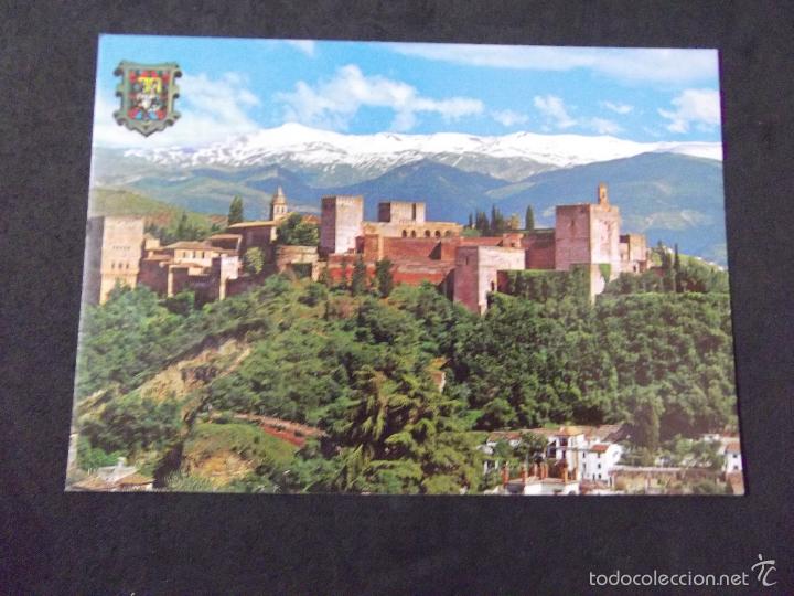 Postcards: GRANADA-V5-N&ordm;604-SERIE 45-PANORAMICA DE LA ALHAMBRA Y SIERRA NEVADA