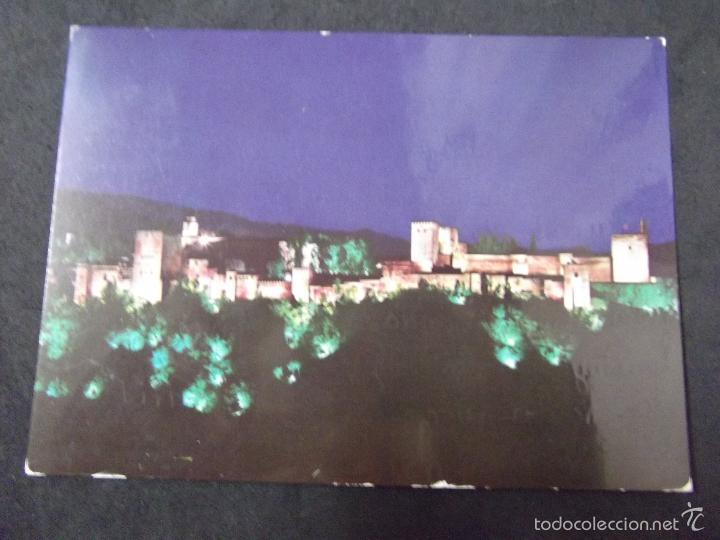 Postcards: GRANADA-V5-N&ordm;3144-ALHAMBRA-VISTA GENERAL DE NOCHE