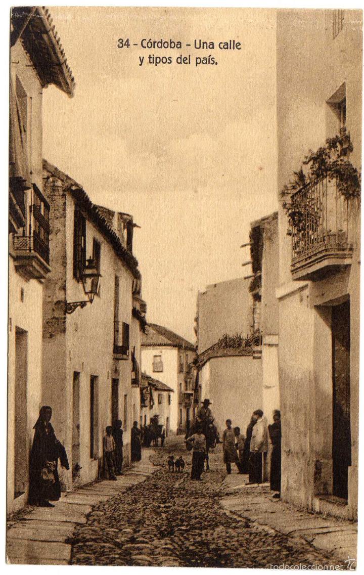 Postcards: BONITA POSTAL - CORDOBA - UNA CALLE Y TIPOS DEL PAIS