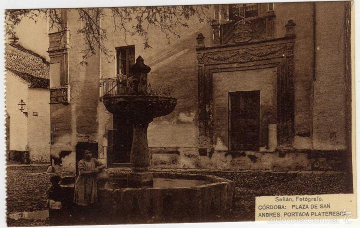 Postcards: BONITA POSTAL - CORDOBA - PLAZA DE SAN ANDRES - PORTADA PLATERESCA