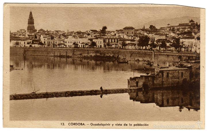 Postcards: BONITA POSTAL - CORDOBA - GUADALQUIVIR Y VISTA DE LA POBLACION