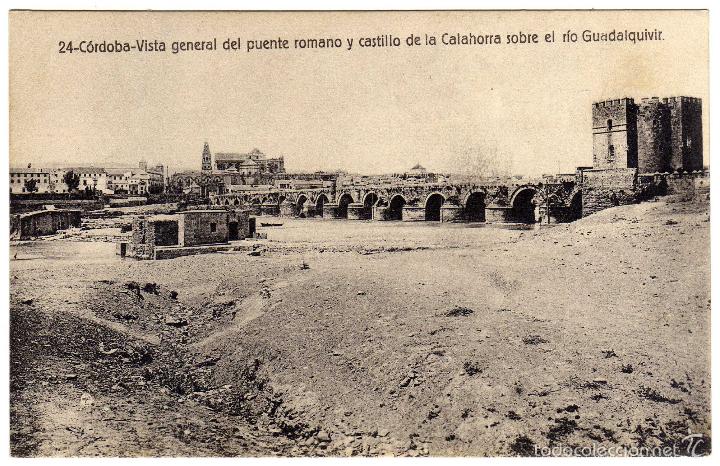 Postcards: POSTAL CORDOBA - VISTA GENERAL DEL PUENTE ROMANO Y CASTILLO DE LA CALAHORRA SOBRE RIO GUADALQUIVIR