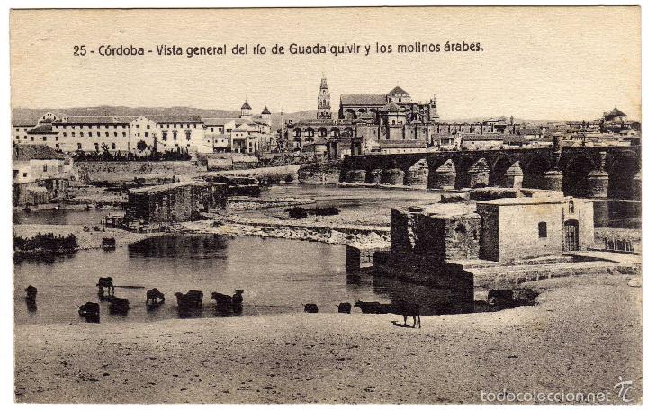 Postcards: BONITA POSTAL - CORDOBA - VISTA GENERAL DEL RIO GUADALQUIVIR Y LOS MOLINOS ARABES
