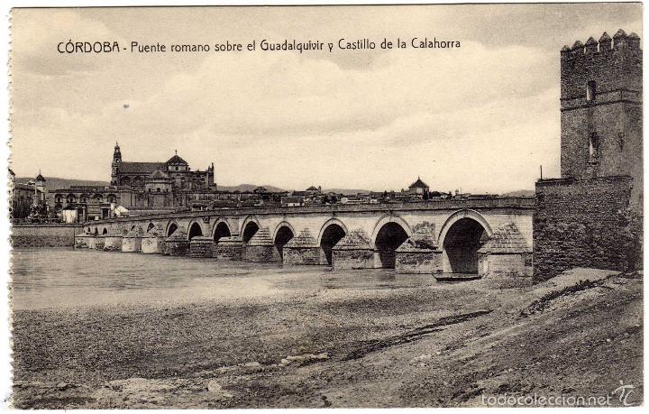 Postcards: BONITA POSTAL - CORDOBA - PUENTE ROMANO SOBRE EL GUADALQUIVIR Y CASTILLO DE LA CALAHORRA