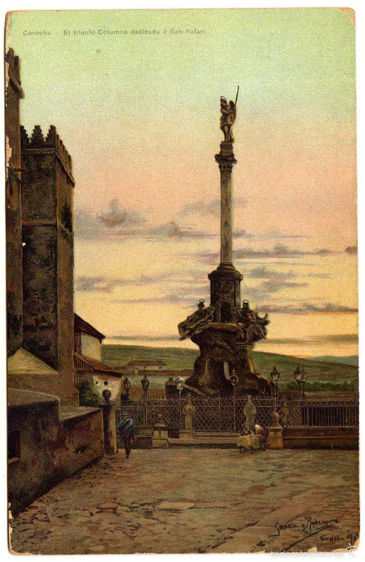 Postais: PRECIOSA POSTAL - CORDOBA - EL TRIUNFO COLUMNA DEDICADA A SAN RAFAEL