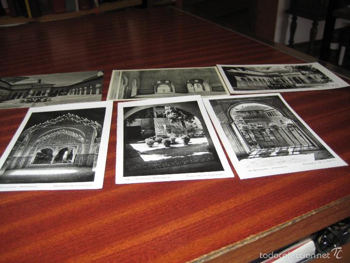 Postales: 4 postales diferentes de la Alhambra de Granada. En blanco y negro. 1 usada