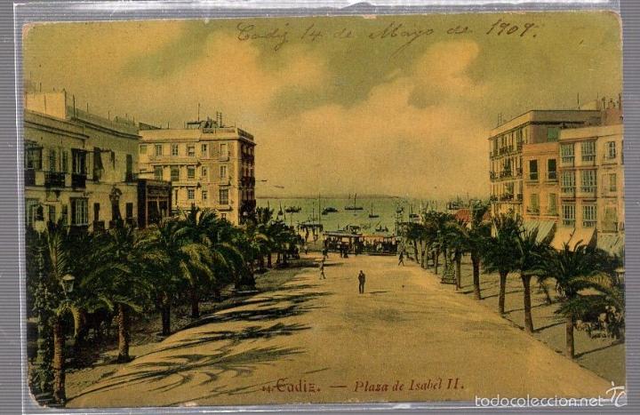 Postkarten: TARJETA POSTAL CADIZ - PLAZA DE ISABEL II. 14. EDICION LA HISPANO-ALEMANA