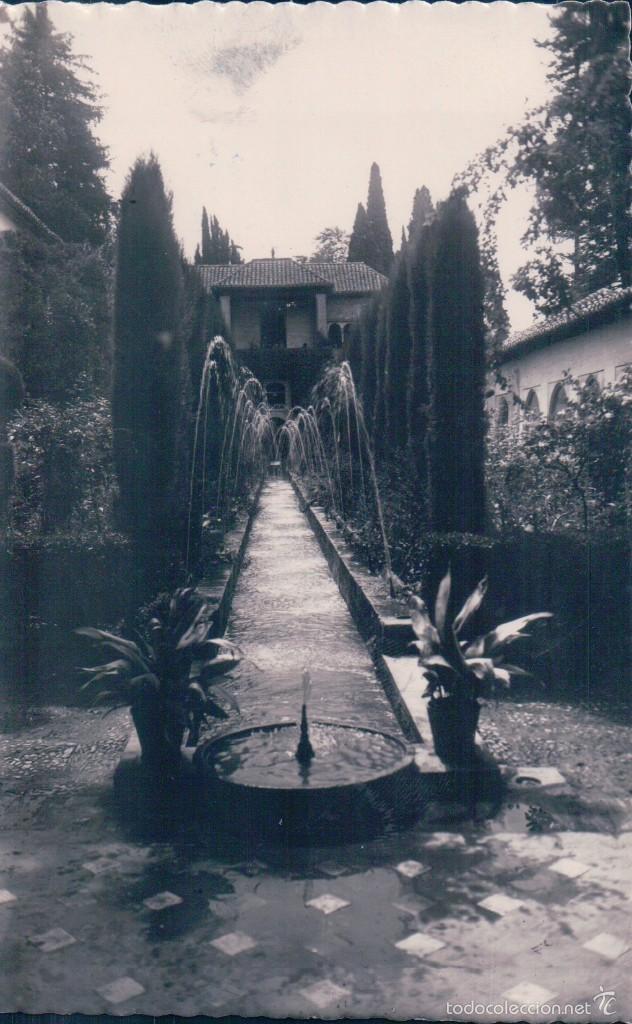 Postales: POSTAL GRANADA.- GENERALIFE- PATIO DE LA ACEQUIA. ED. FOTOGRAFICAS HIJOS DE GALLEGOS