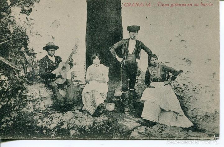 Postales: GRANADA -EL ALBAICIN-TIPOS GITANOS. - Foto 1