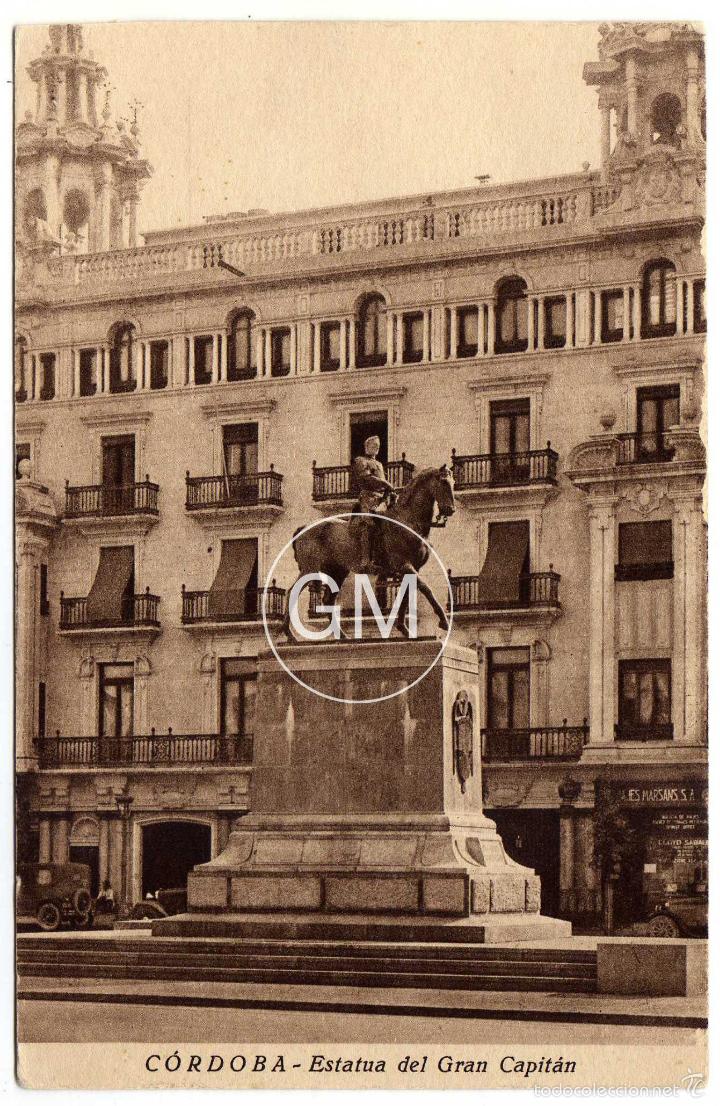 Postcards: PRECIOSA POSTAL - CORDOBA - ESTATUA DEL GRAN CAPITAN