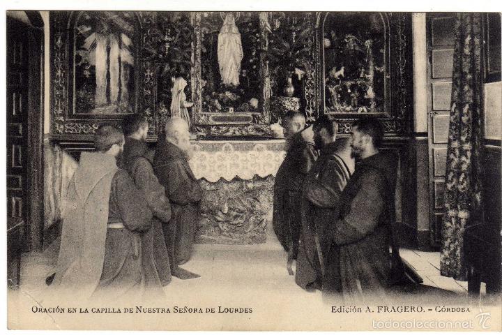 Postales: BONITA POSTAL - CORDOBA - ORACION EN LA CAPILLA DE NUESTRA SE&Ntilde;ORA DE LOURDES