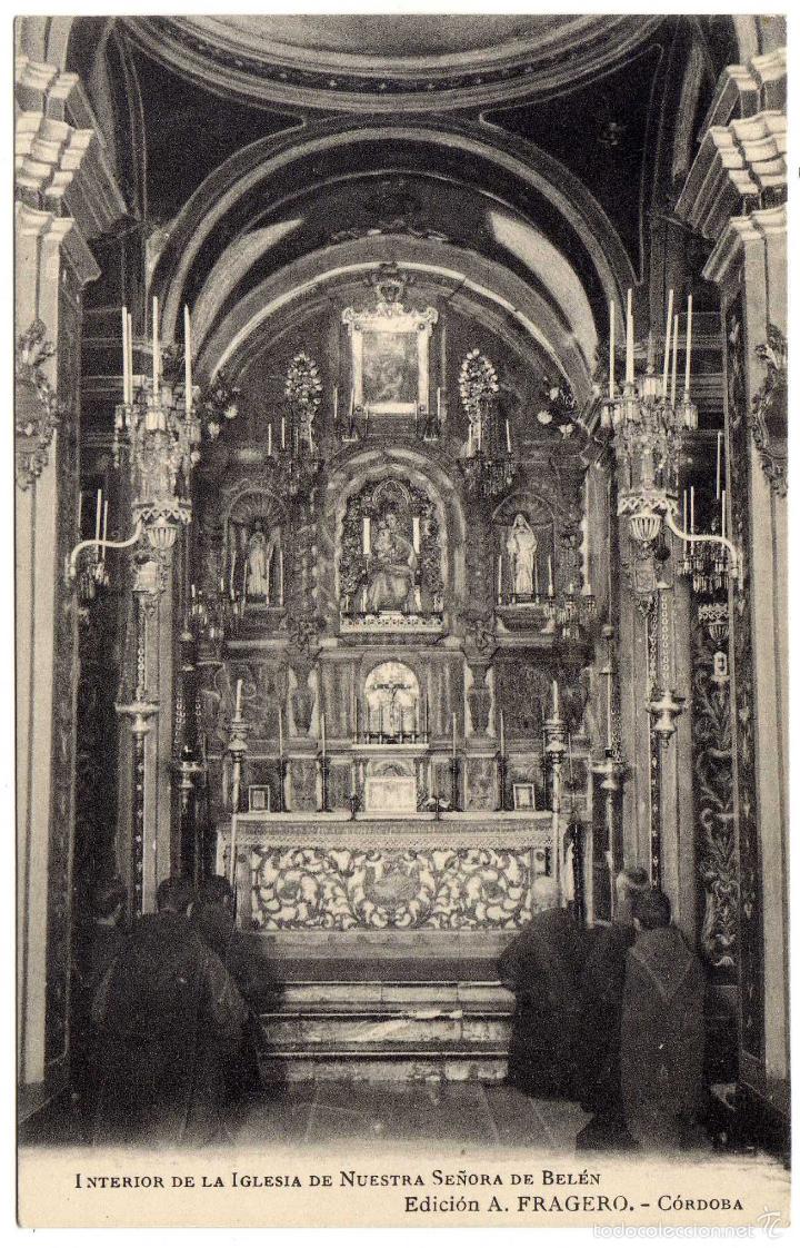 Postales: BONITA POSTAL - CORDOBA - INTERIOR DE LA IGLESIA DE NUESTRA SE&Ntilde;ORA DE BELEN